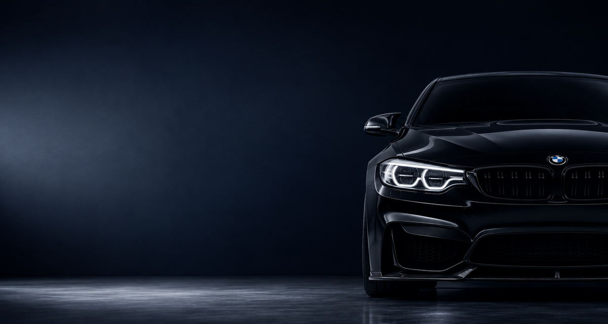 Black BMW with LED headlights – Monaco Auto premium aftermarket parts