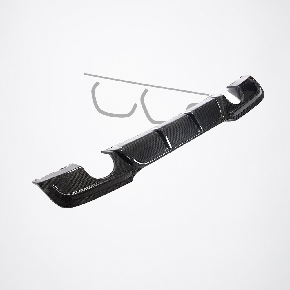 BMW E90 M Sport Dual-Exit Carbon Fiber Rear Diffuser