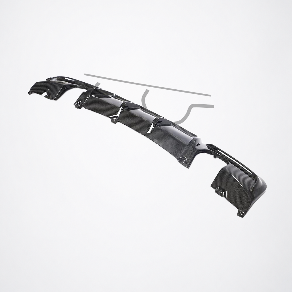 BMW E90 M Sport Dual-Exit Carbon Fiber Rear Diffuser – Monaco Auto