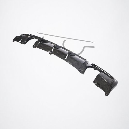 BMW E90 M Sport Dual-Exit Carbon Fiber Rear Diffuser – Monaco Auto