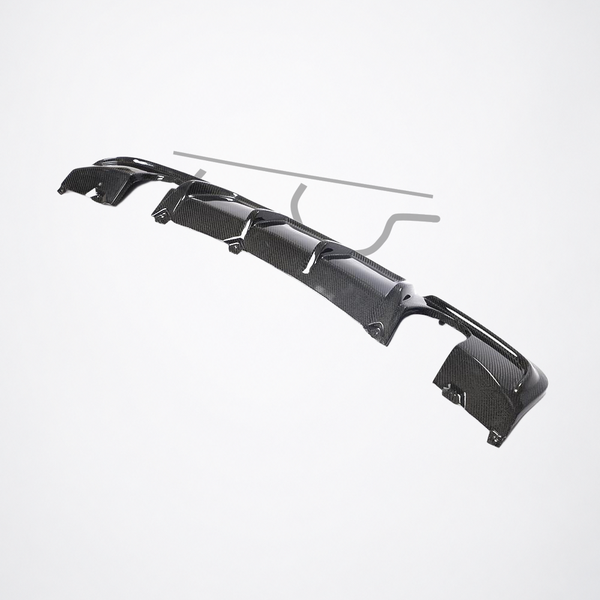 BMW E90 M Sport Dual-Exit Carbon Fiber Rear Diffuser – Monaco Auto