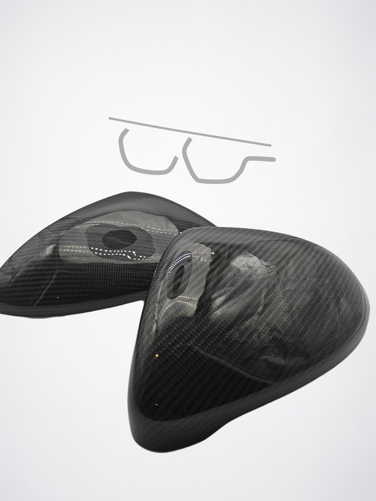 Volkswagen MK8 Carbon Fiber Mirror Caps