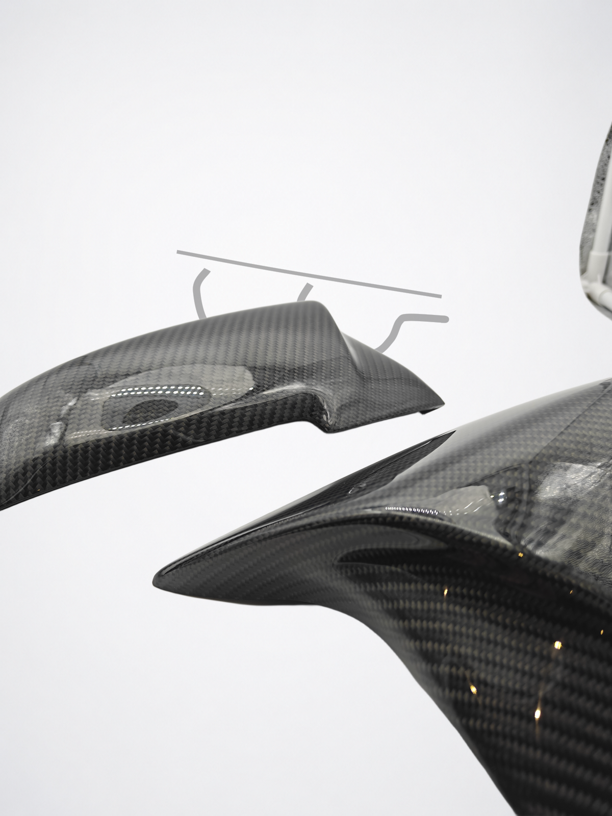 BMW F30 M Performance-Style Carbon Fiber Mirror Caps