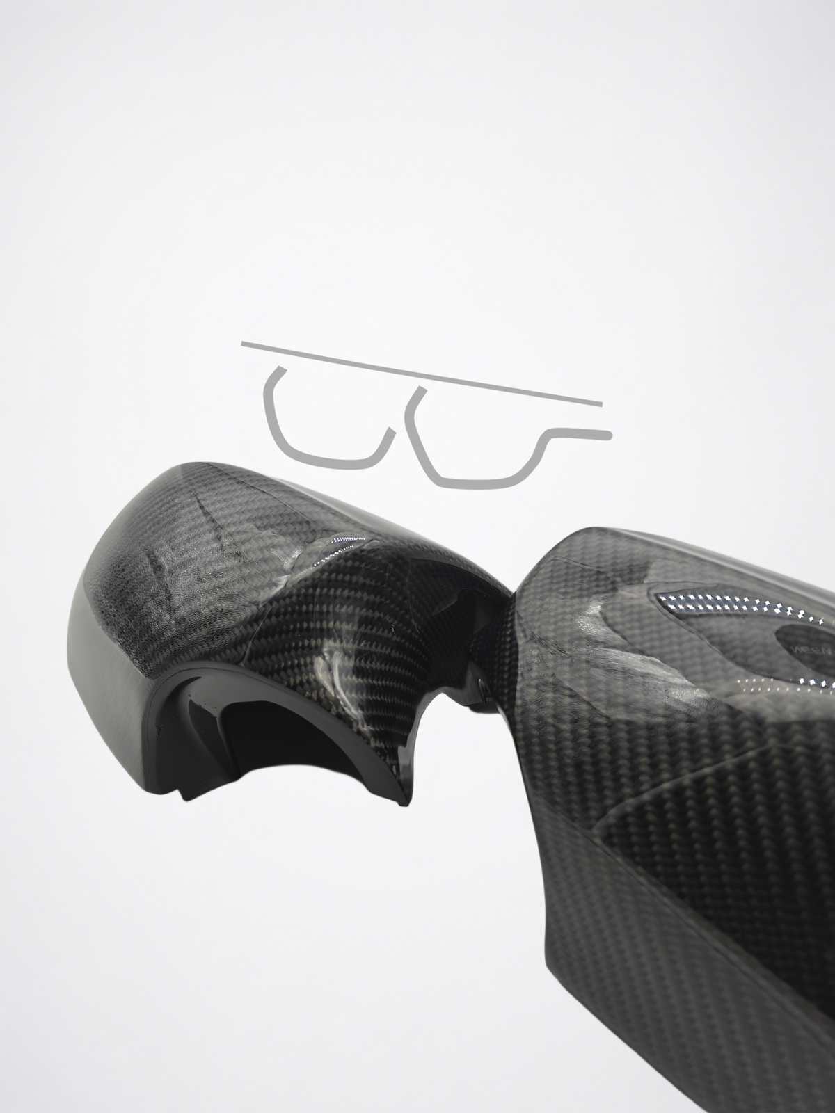 BMW E90 M Performance-Style Carbon Fiber Mirror Caps