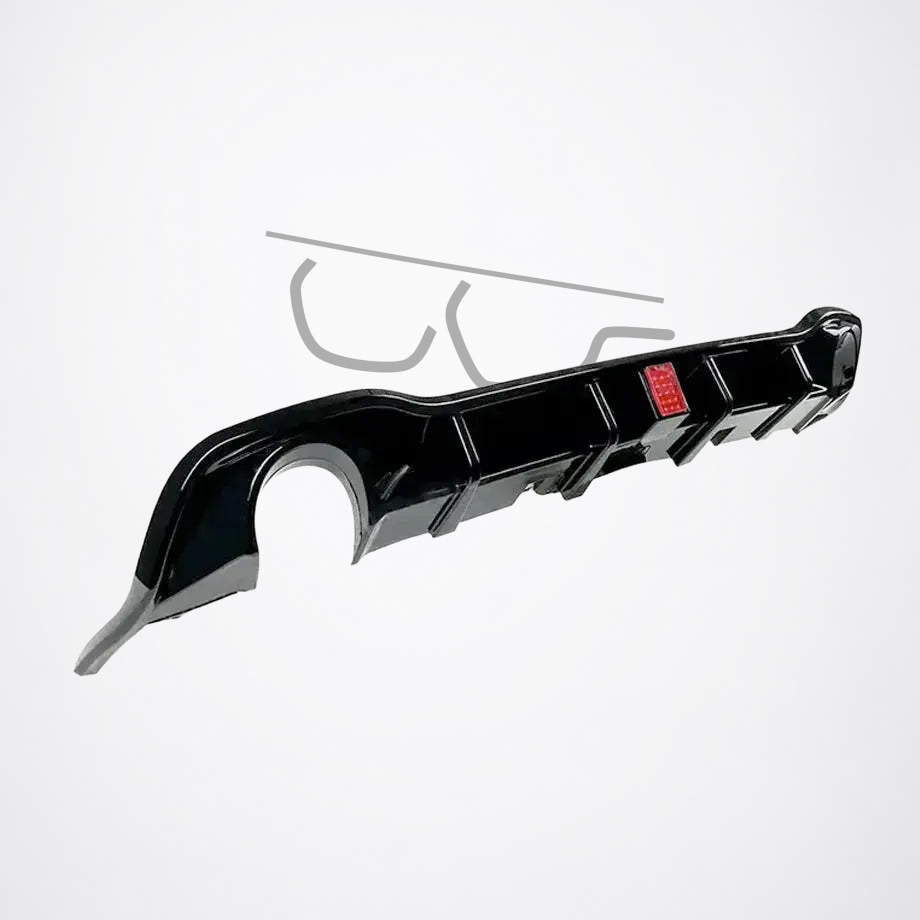 Volkswagen MK8 Rear Diffuser with Center Light